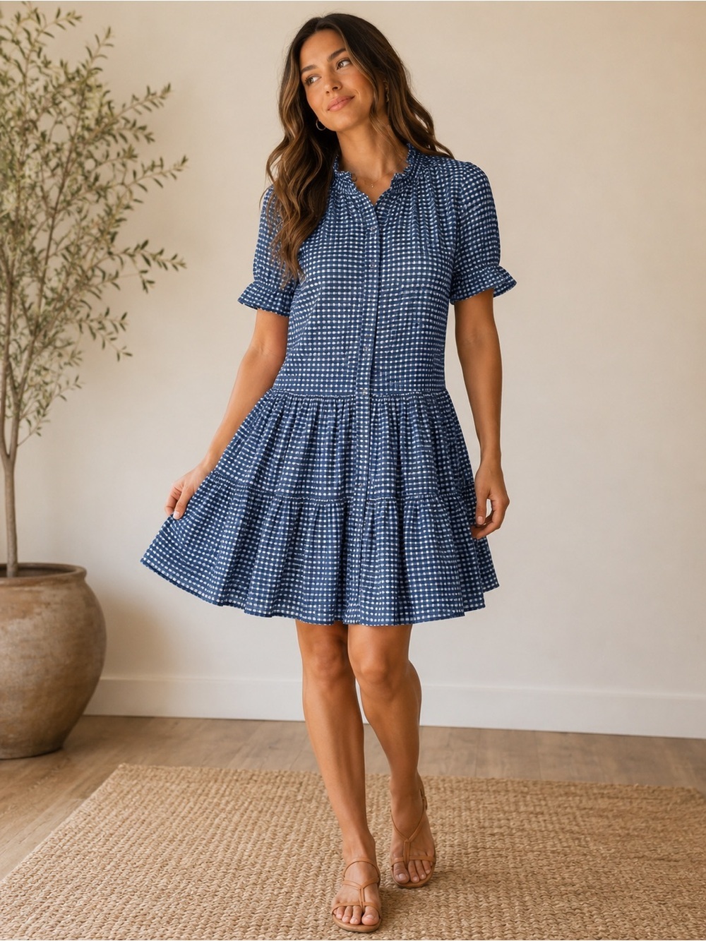 Apiece Apart Las Alturas Stripe Mini Dress XS shirt